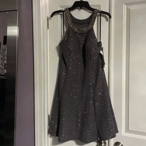 NWT Betsy & Adam sparkly gray dress 12